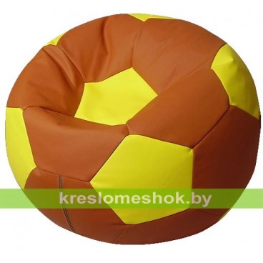 Кресло-мешок Мяч (коричневый с жёлтыми вставками) М1.3-0608