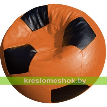Кресло-мешок Мяч Оранж (оранжевый с чёрными вставками)