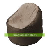 Кресло мешок Bravo коричневое, сидушка темно-бежевая