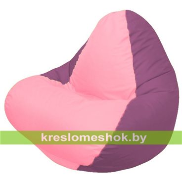 Кресло мешок RELAX Г4.1-043 (основа бордовая, вставка розовая)