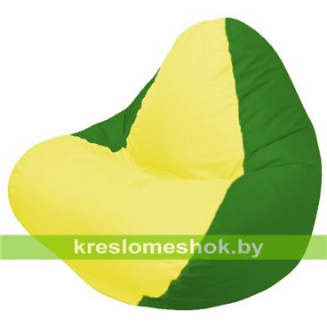Кресло мешок RELAX Г4.1-030 (основа зелёная, вставка жёлтая)