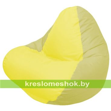 Кресло мешок RELAX Г4.1-033 (основа оливковая, вставка жёлтая)