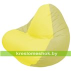 Кресло мешок RELAX оливковое, сидушка жёлтая
