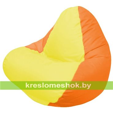 Кресло мешок RELAX Г4.1-034 (основа оранжевая, вставка жёлтая)