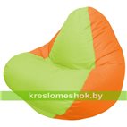 Кресло мешок RELAX оранжевое , сидушка сатовая