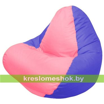 Кресло мешок RELAX Г4.1-047 (основа синяя, вставка розовая)