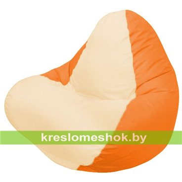 Кресло мешок RELAX Г4.1-019 (основа оранжевая, вставка бежевая)