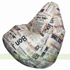 Кресло-мешок Груша Г2.5-142 Gazeta (Milk)