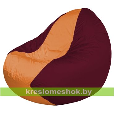 Кресло мешок Classic К2.1-45 (основа бордовая, вставка оранжевая)