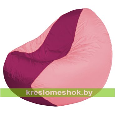 Кресло мешок Classic К2.1-76 (основа розовая, вставка фуксия)