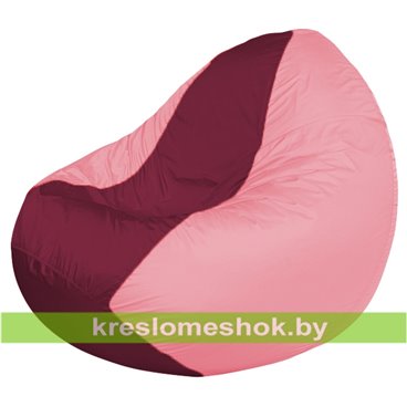 Кресло мешок Classic К1.2-78 (основа розовая, вставка бордовая)