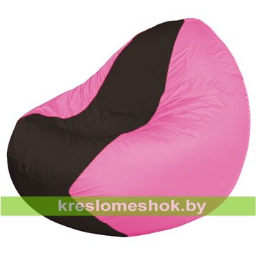 Кресло мешок Classic К2.1-168 (основа розовая, вставка коричневая)