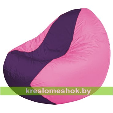 Кресло мешок Classic К2.1-173 (основа розовая, вставка фиолетовая)