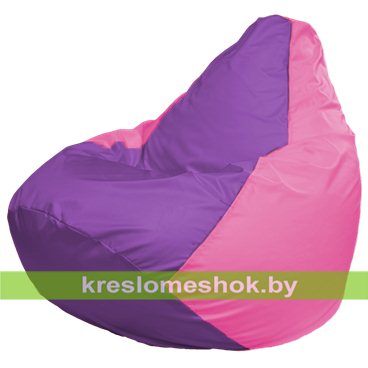 Кресло-мешок Груша Макси Г2.1-109 (основа розовая, вставка сиреневая)