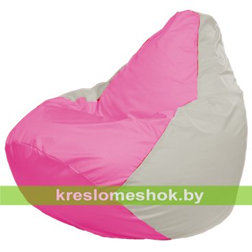Кресло-мешок Груша Макси Г2.1-205 (основа белая, вставка розовая)
