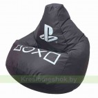 Кресло мешок Груша Г2.7-098 Play Station 4 (темно-серый)