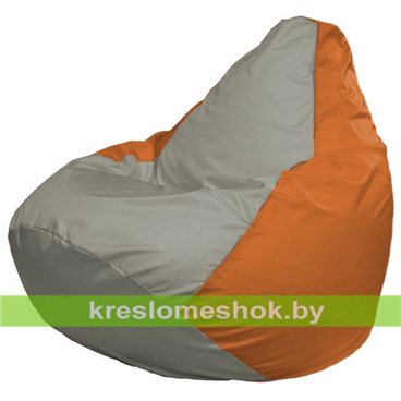 Кресло-мешок Груша Макси Г2.1-342 (основа оранжевая, вставка серая)