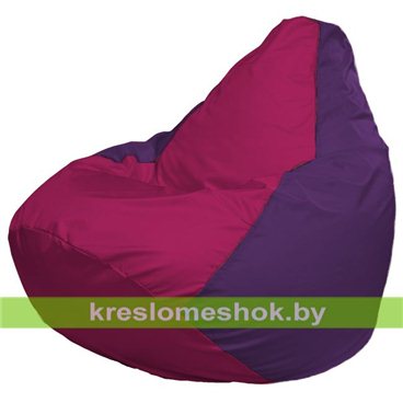 Кресло-мешок Груша Макси Г2.1-380 (основа фиолетовая, вставка фуксия)