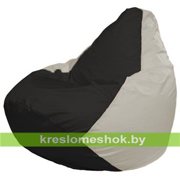 Кресло-мешок Груша Макси Г2.1-392 (основа белая, вставка чёрная)