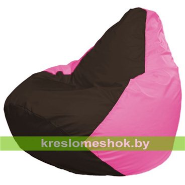Кресло-мешок Груша Макси Г2.1-409 (основа розовая, вставка коричневая)