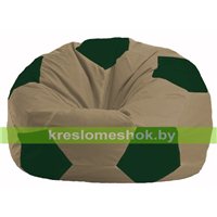 Кресло мешок Мяч бежевый - тёмно-зелёный М 1.1-83