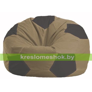 Кресло мешок Мяч М1.1-476 (основа бежевая тёмная, вставка серая тёмная)
