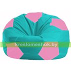 Кресло мешок Мяч бирюзовый - розовый М 1.1-295