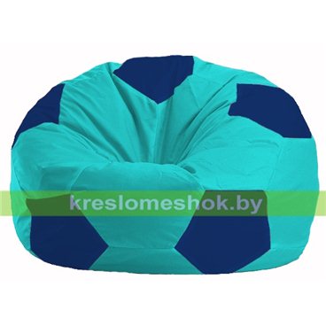 Кресло мешок Мяч М1.1-291 (основа бирюзовая, вставка синяя)