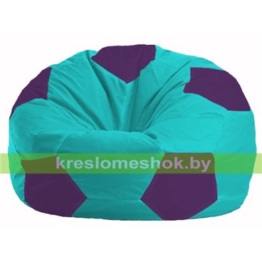 Кресло мешок Мяч М1.1-285 (основа бирюзовая, вставка фиолетовая)