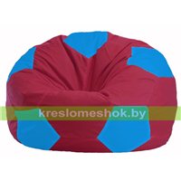 Кресло мешок Мяч бордовый - голубой М 1.1-310