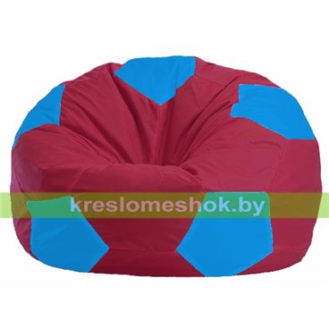 Кресло мешок Мяч М1.1-310 (основа бордовая, вставка голубая)