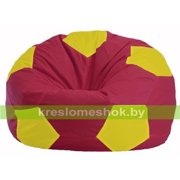 Кресло мешок Мяч М1.1-309 (основа бордовая, вставка жёлтая)