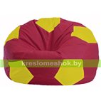 Кресло мешок Мяч бордовый - жёлтый М 1.1-309