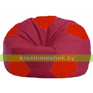 Кресло мешок Мяч М1.1-308 (основа бордовая, вставка красная)