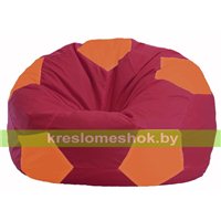 Кресло мешок Мяч бордовый - оранжевый М 1.1-307