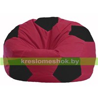 Кресло мешок Мяч бордовый - чёрный М 1.1-299
