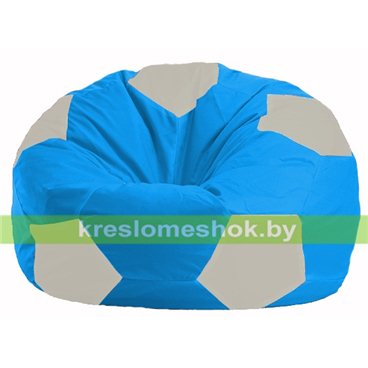 Кресло мешок Мяч М1.1-282 (основа голубая, вставка белая)