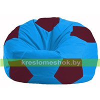 Кресло мешок Мяч голубой - бордовый М 1.1-281