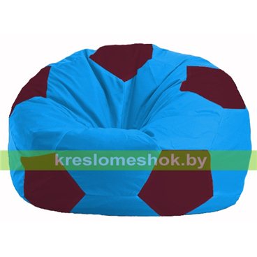 Кресло мешок Мяч М1.1-281 (основа голубая, вставка бордовая)
