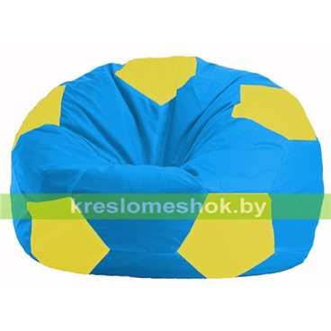 Кресло мешок Мяч М1.1-280 (основа голубая, вставка жёлтая)