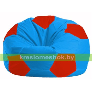 Кресло мешок Мяч М1.1-279 (основа голубая, вставка красная)