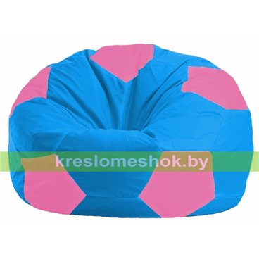 Кресло мешок Мяч М1.1-277 (основа голубая, вставка розовая)