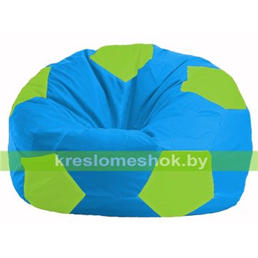 Кресло мешок Мяч М1.1-276 (основа голубая, вставка салатовая)