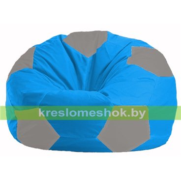 Кресло мешок Мяч М1.1-274 (основа голубая, вставка серая)