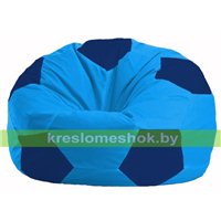 Кресло мешок Мяч голубой - тёмно-синий М 1.1-272