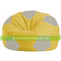 Кресло мешок Мяч жёлтый - белый М 1.1-266