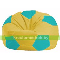 Кресло мешок Мяч жёлтый - бирюзовый М 1.1-264