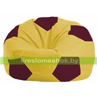 Кресло мешок Мяч жёлтый - бордовый М 1.1-265