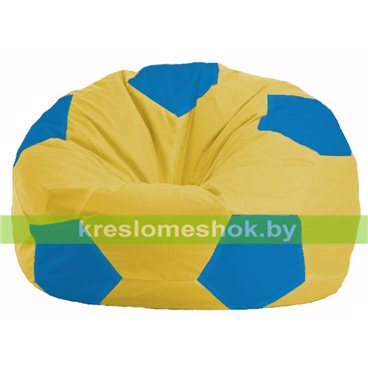 Кресло мешок Мяч М1.1-263 (основа жёлтая, вставка голубая)