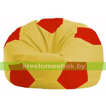 Кресло мешок Мяч М1.1-260 (основа жёлтая, вставка красная)